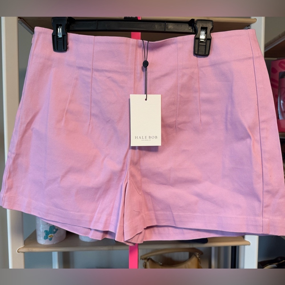 Hale Bob Light Pink High Waist Women's Shorts size Large NWT